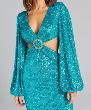 CAITLIN AQUA DRESS